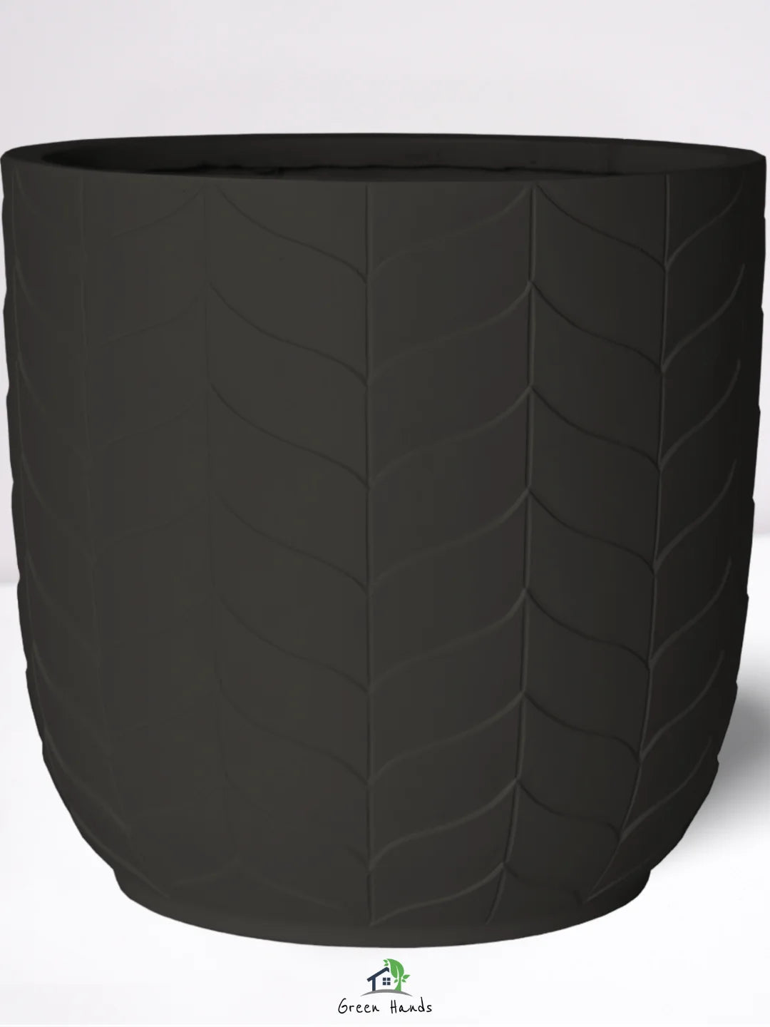 2XL-Round-Plant-Pot-Majestic-Flora-Fiber-Pot-Matte-Black