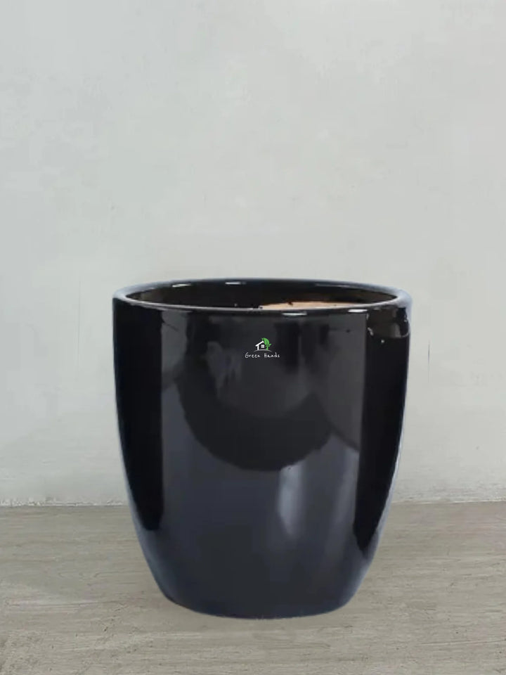 Best-Value-Glossy-Black-Ceramic-Pots-Medium