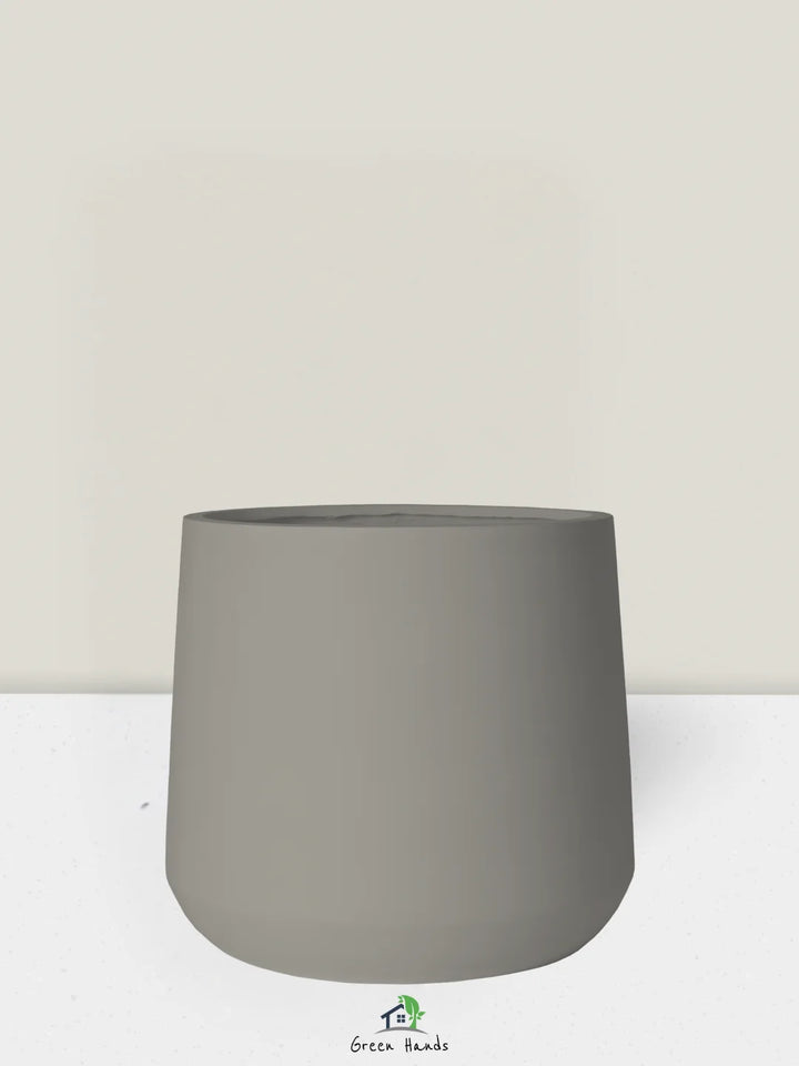 L-Round-Plant-Pot-Colosseum-Grandeur-Fiber-Planter-Stone-Grey