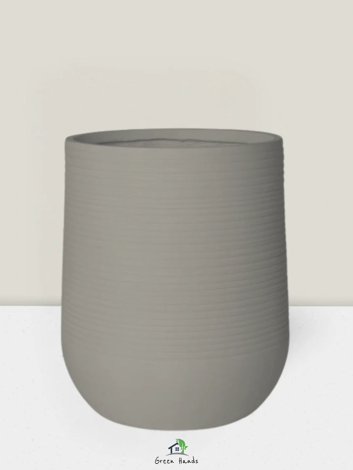 L-Round-Plant-Pot-Moonlit-Elegance-Fiber-Pot-Stone-Grey