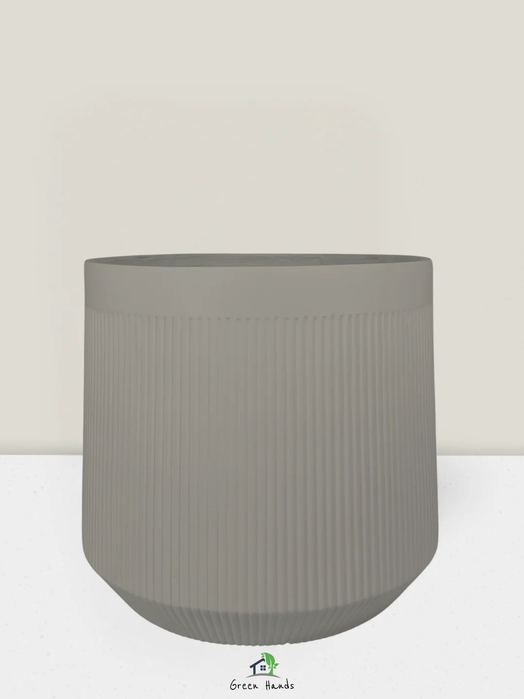 L-Round-Plant-Pot-Royal-Terra-Fiber-Pot-Stone-Grey