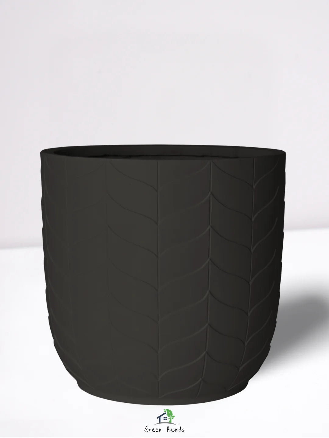 Large-Round-Plant-Pot-Majestic-Flora-Fiber-Pot-Matte-Black