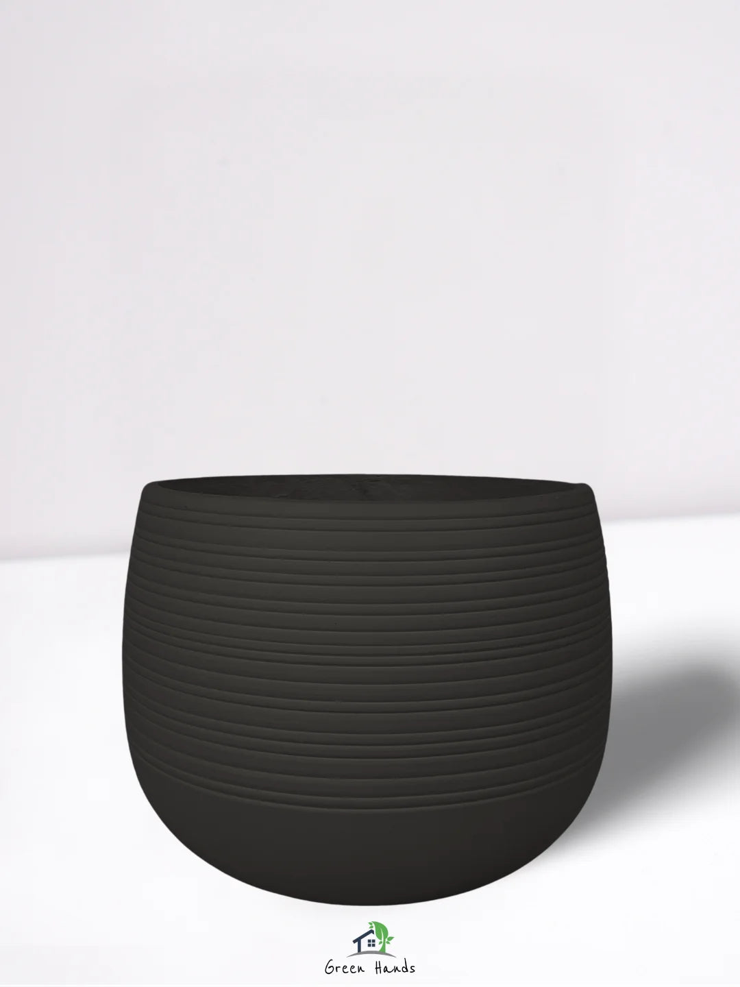 M-Round-Plant-Pot-Moonlit-Elegance-Fiber-Pot-Matte-Black