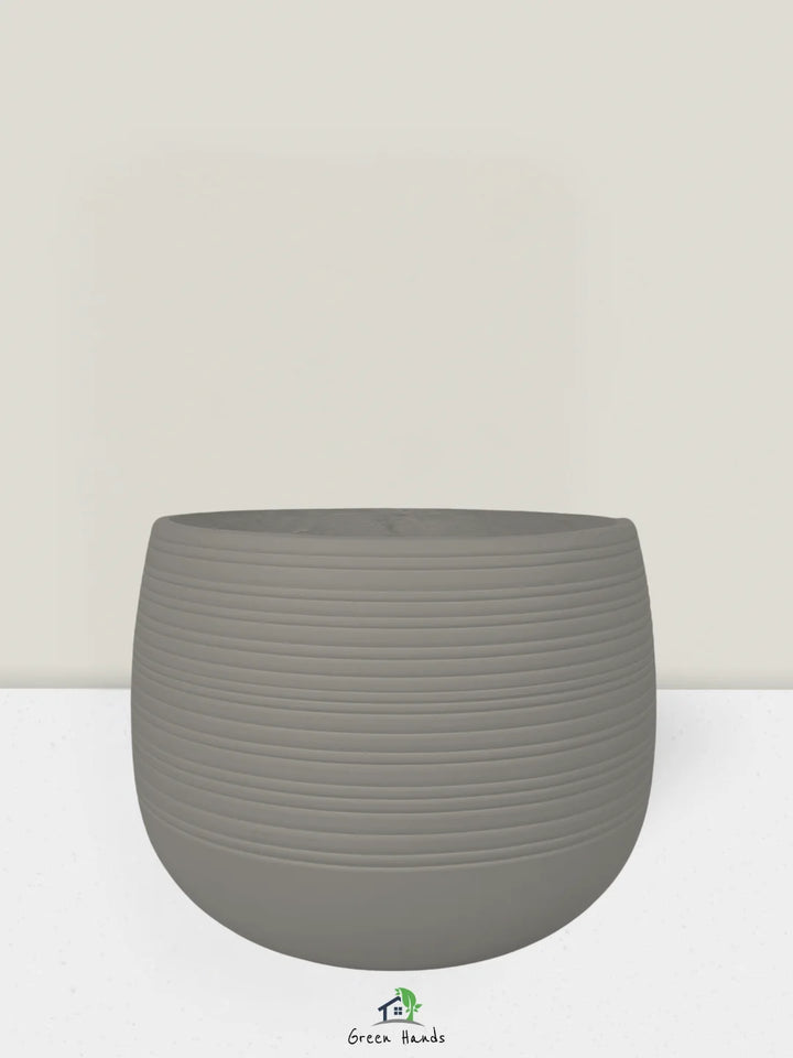 M-Round-Plant-Pot-Moonlit-Elegance-Fiber-Pot-Stone-Grey