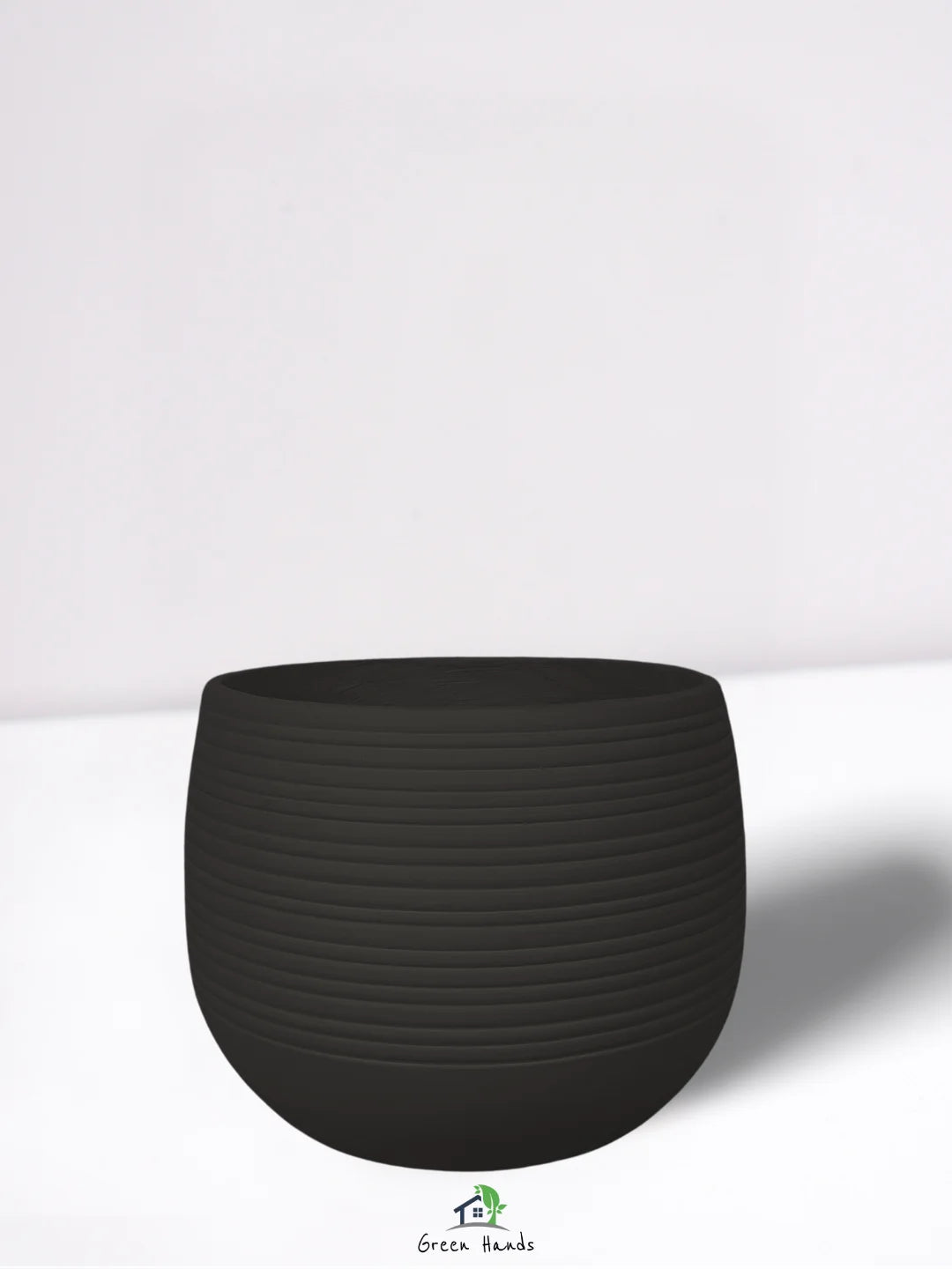 S-Round-Plant-Pot-Moonlit-Elegance-Fiber-Pot-Matte-Black