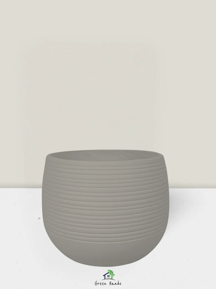 S-Round-Plant-Pot-Moonlit-Elegance-Fiber-Pot-Stone-Grey