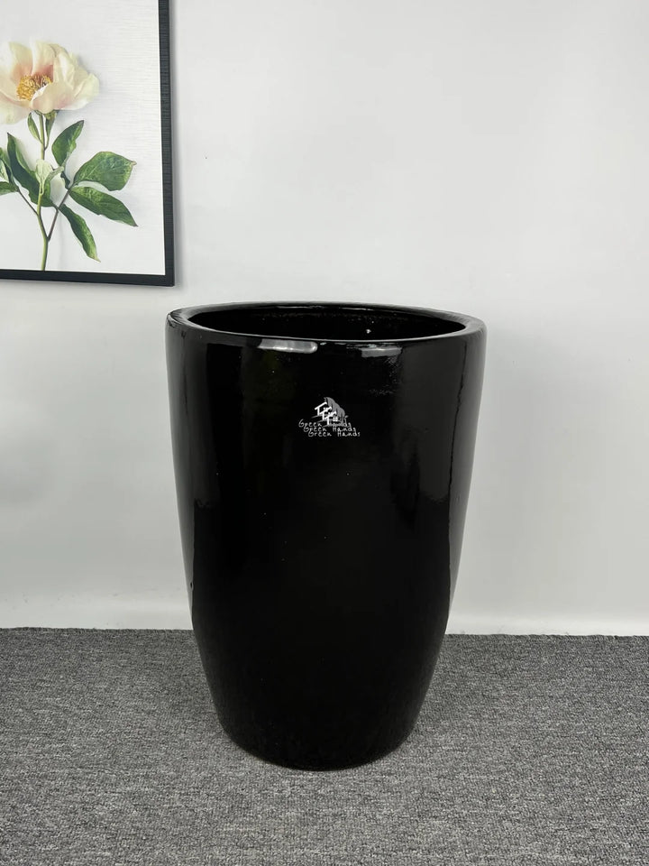 Best Value Tall Glossy Black Ceramic Pots in UAE L