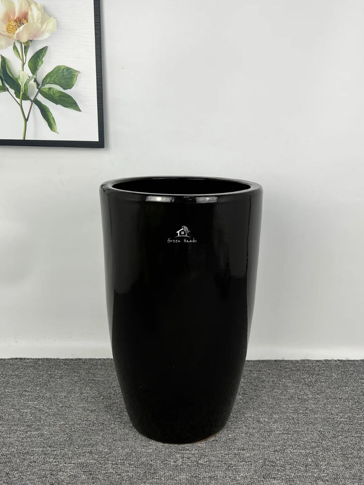 Best Value Tall Glossy Black Ceramic Pots in UAE M