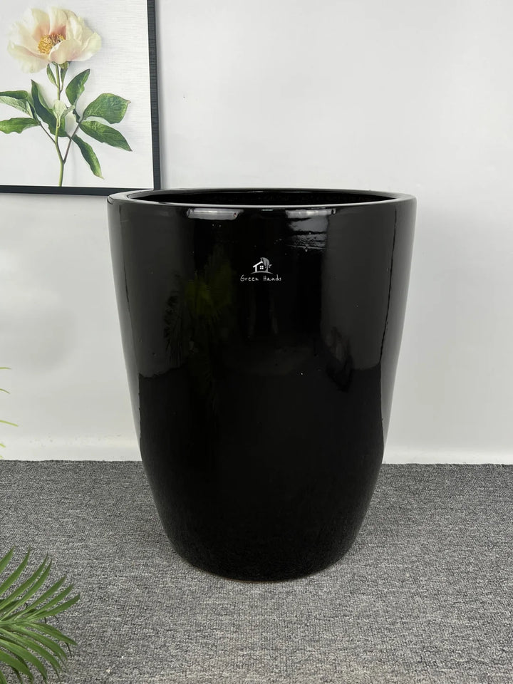 Best Value Tall Glossy Black Ceramic Pots in UAE XL