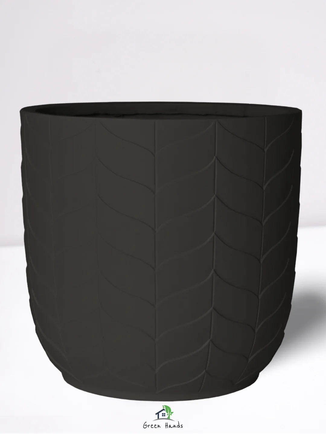 XL-Round-Plant-Pot-Majestic-Flora-Fiber-Pot-Matte-Black